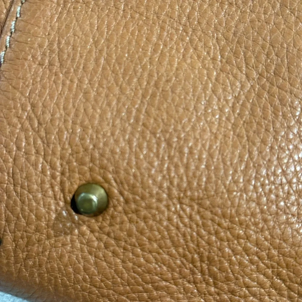 Chloe Tan Satchel Bag with Gold Accents - Picture 5 of 15